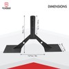 TCHOSUZ Adjustable Aluminum Weathervane Roof Mount, Black Weather Vanes Mount
