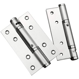 Hardbase Hardware Hinges Spring Hinges Stainless Steel Hinges Door Closer Hinges Adjustable Spring Hinges for Self-Closing Doors 2 Pack (Positioning 5")