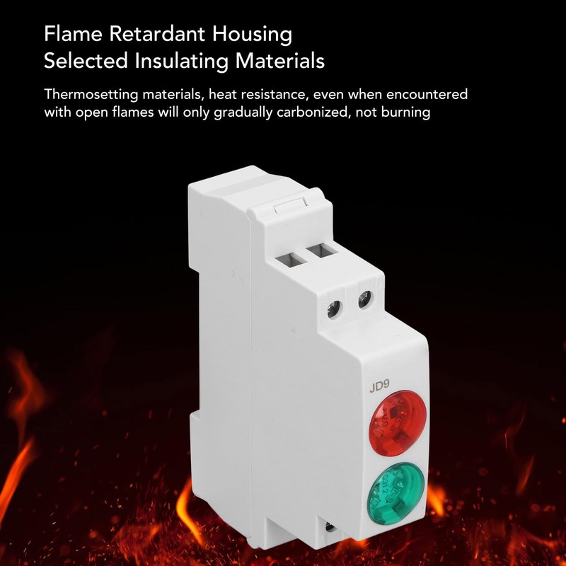 DIN Rail Mount LED Indicator LightRed Green Dual Colour PC