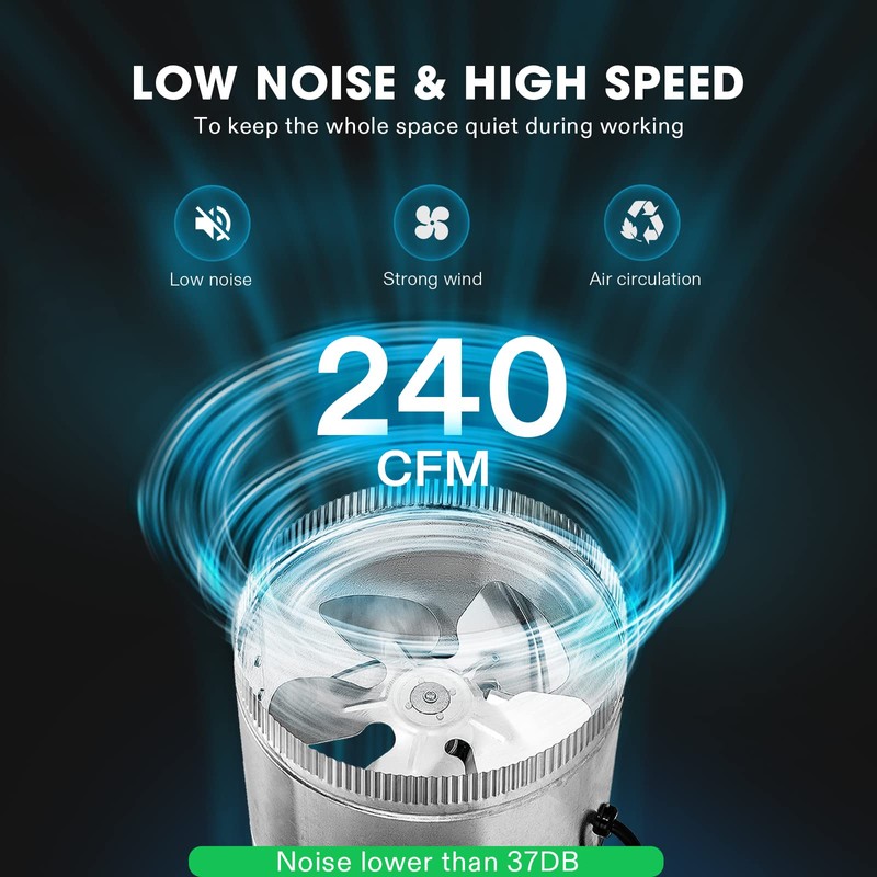 VIVOSUN 6 Inch Inline Duct Fan 240 CFM, HVAC Exhaust