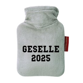 Huuraa Taschenwärmer Geselle 2025 Ausbildung Geschenk 0,2 Liter Grey Mini Veloursbezug Geselle 2025 Geschenkidee