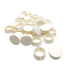 Plastic Locking Hole Plugs Panel Hole,Susenya 35mm/1.38 Inch Plastic Door Window Mounting Locking Hole Plugs Button Cover Locking Panel Plugs White Pack of 32