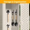 WIN&YING 6 Pack Storage Shed Hooks for Suncast, Black Single-Head