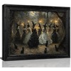 DULASI Framed Witch Wall Art, Moonlit Forest Witch Gathering Painting