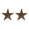 Melrose International Pine Wood Star Decor (Set of 2)