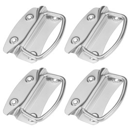 The Lord of the Tools 4Pcs Chest Handles 100 x 70 mm Heavy Duty Steel Chest Handles Box Handle Pull Handles for Wooden Box Tool Box Transport Container Furniture(Silver)