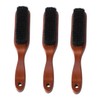 Ipetboom 3 Pcs Wooden Handle Pig Bristle Beard Brush Barbers