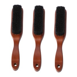 Ipetboom 3 Pcs Wooden Handle Pig Bristle Beard Brush Barbers Men Styling Tool Portable
