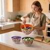 TP Large Mixing Bowl Set with Lids, Melamine Nesting Bowls