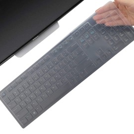 Keyboard Cover Skin for Dell KM636 KB216 KB216t KB216d KB216p Wired & Wireless Keyboard, Dell Optiplex 5250 3050 3240 5460 7450 7050, Dell Inspiron Desktop 24" 27" 5400 5490 7700 7790 3475 3670 3477