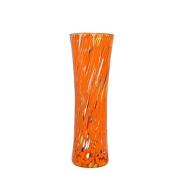 Murano Glass Bud Vase, Orange, Contemporary, Hand Made in Italy, 7 1 4inche Tall