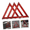FUNOMOCYA 3pcs Portable Road Emergency Triangle Car Warning Triangle Reflective