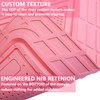 CAR PASS Heavy Duty Rubber Floor Mats 4-Piece,Pink Car Mats