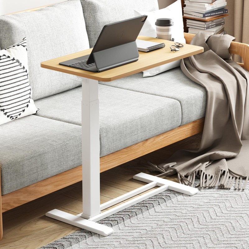 FLEXISPOT Mobile Standing Desk with Wheels Pneumatic Laptop Desk Rolling
