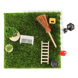 Tiardey 12 Pcs Miniatur Garten Zubehör Mini Garten Möbel Dekoration Set Miniatur Landschaft Simulation Modell