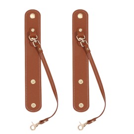 CHGCRAFT Pack of 2 Leather Glove Holder Strap Holder with Buckle Camel Purses Leather Glove Strap Umbrella Straps for Outdoor Camping Towel Handbag Hat 10.43 x 0.37 Inches, Open the door