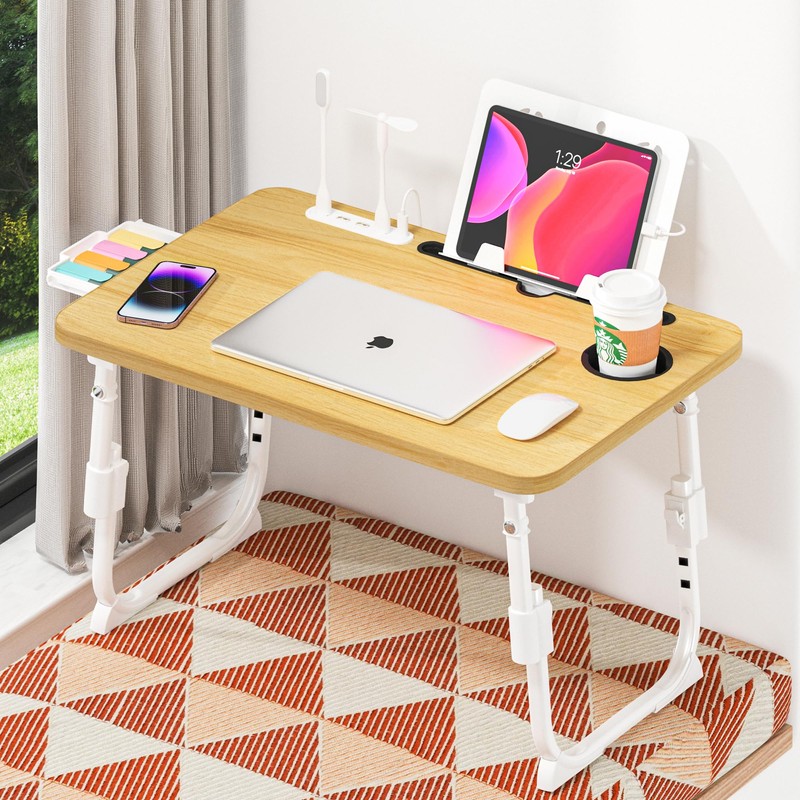 DECOSIS Laptop Bed Desk Height Adjustable, Bed Laptop Table with