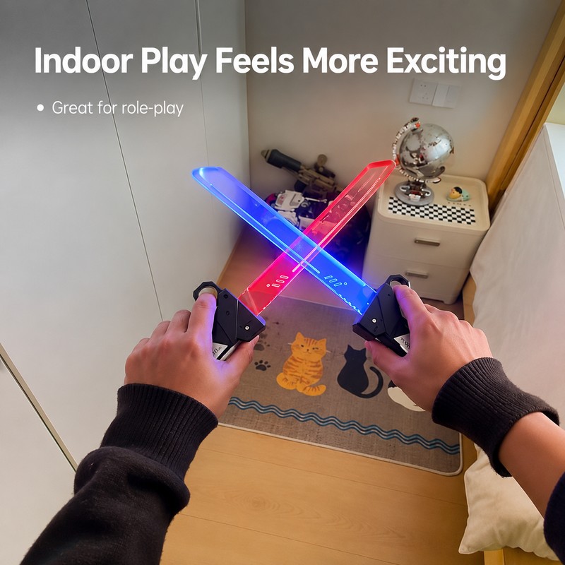2-in-1 Transforming Light-Up Sword & Axe Toy – ABS Cosplay