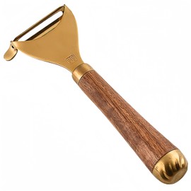 Peeler Y-Shaped Premium Solid Rosewood Handle 304 Stainless Steel Gold - for Vegetable, Fruit, Apple, Carrot, Potatoes