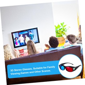Garneck 5 Pcs Anaglyph 3D Glasses - Red and 3D Viewing Glasses for Home Cinema - & Games Universal Compatibility for Stunning 3D Experience