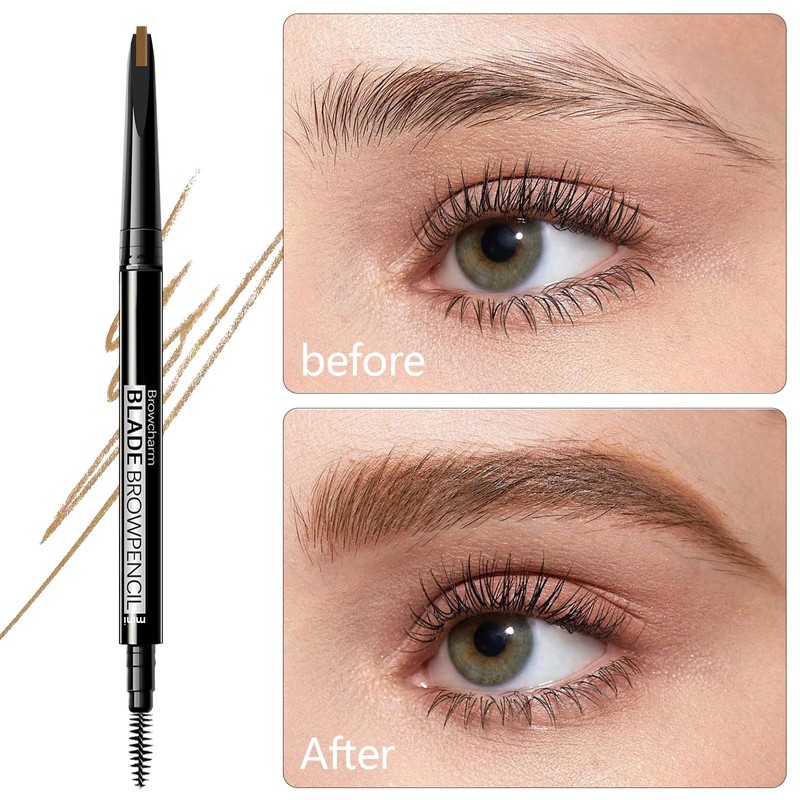 Eyebrow Retractable Definer Pencil, 0.1mm Ultra Slim Waterproof Eyebrow Pencil,