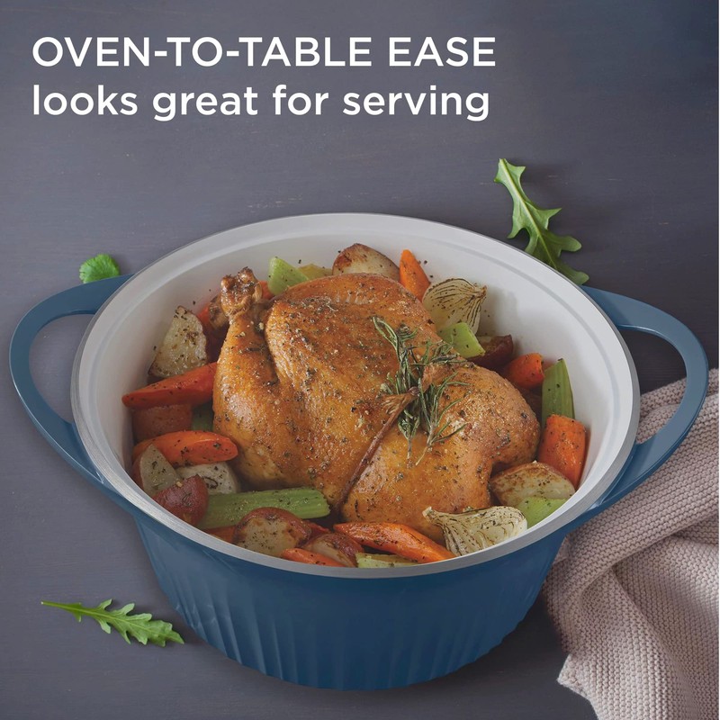 CorningWare QuickHeat 5.5-QT Cast Aluminum Dutch Oven With Lid &