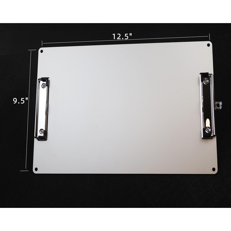 Aluminum Clipboard,A4 Size (9.5 "X12.4") Two Clips Clipboards with 63