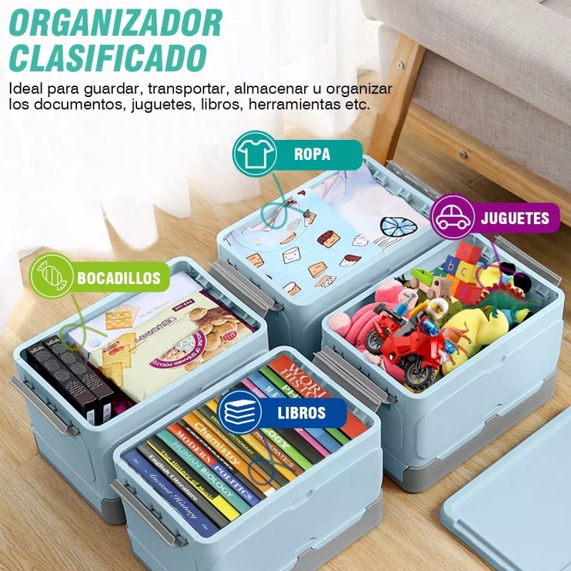 WEHOGAR Caja De Almacenamiento Plegable Para El Hogar Con Tapa
