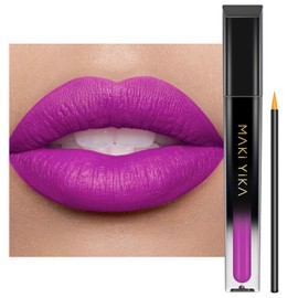MAKI YIKA Purple Lipstick for Women Color Stay Long Lasting Lipsticks, No Smudge Matte Liquid Lipstick Transferproof Cruelty-Free Lip Color, Pearl Purple