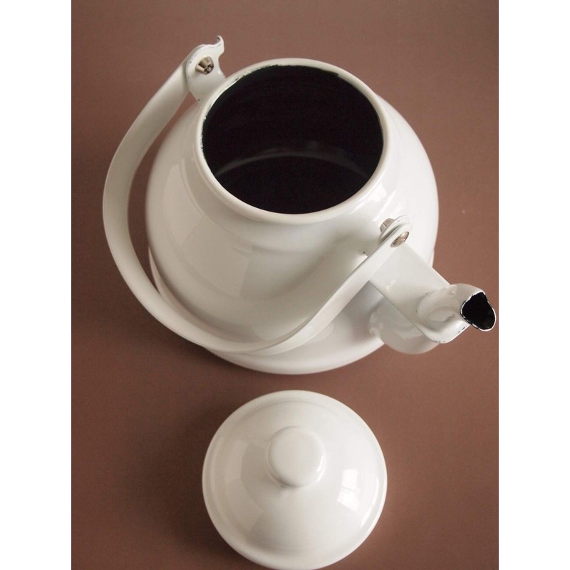 Hearth Designs MRTK-01 Mini Retro Kettle Kettle, White, 0.5 gal