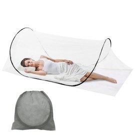 Foldable Mosquito Net, Travel Mosquito Net, Ultra Light Pop-up Mosquito Nets, Adjustable with bottom zipper, Easy to Stow Easy to Installfor Family Kindergarten Travelling Camping, Black