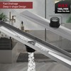 muschbath 28 Inch Linear Shower Drain, Brushed Nickel Shower Drain,