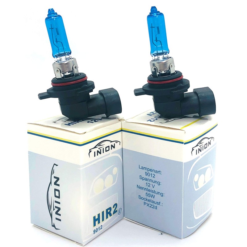 INION HIR2 9012 55 W 12 V Halogen Bulbs Blue