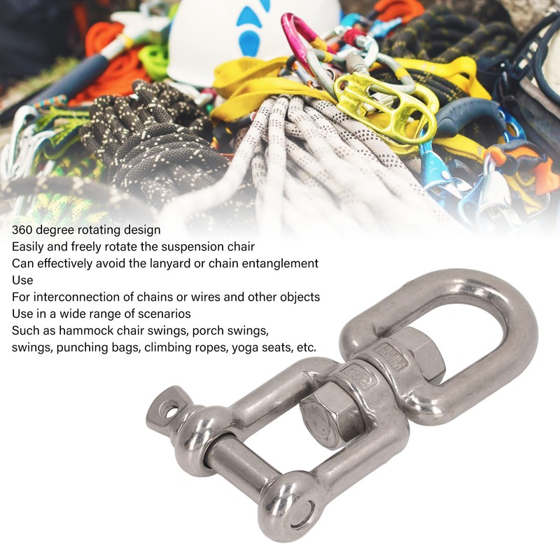 Double Jaw Shackle Professional Heavy Duty 304 Stainless Steel Rolling