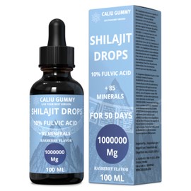 Reines Shilajit Oil | 100ml | 100000mg |+85 Mineralien | Nahrungsergänzungsmittel in Tropfenform für Männer | Mit Reiner Shilajit-Harz aus dem Himalaya | 10% Fulvinsäure | Natürlichem Himbeerextrakt