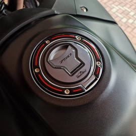 Resin Bike Motorcycle 3D Stickers Compatible with Honda Transalp XL 750 2023. Fuel Cap Protection from Impact and Scratches. Resin Stickers - Gadget Moto