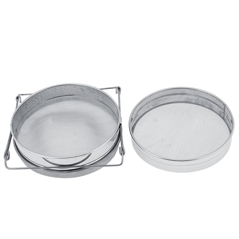 Stainless Steel Beekeeping Double Honey Sieve Strainer Extractor Filter Mesh