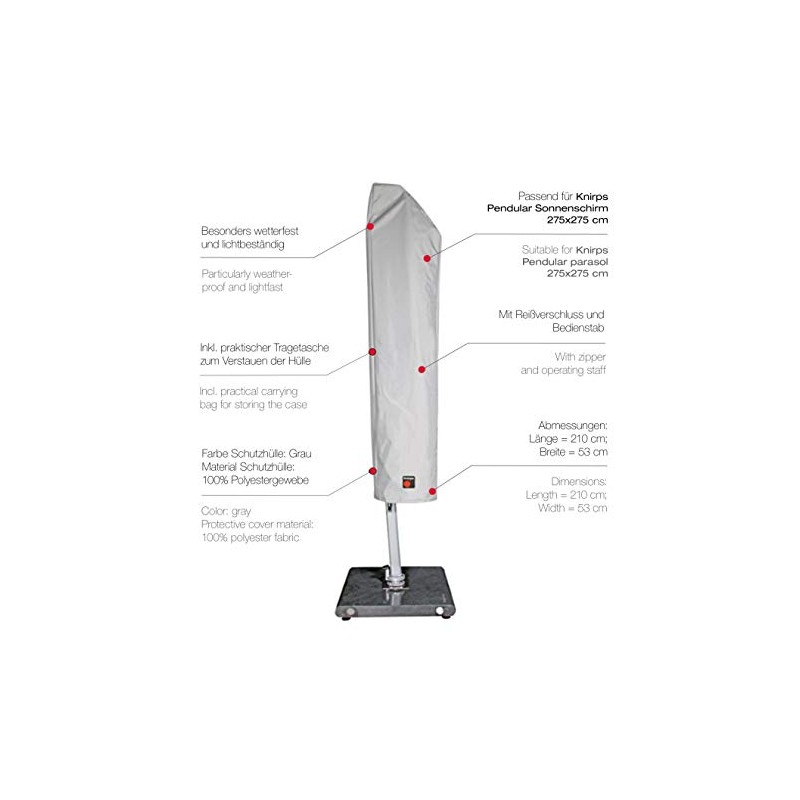 Protective Cover for Knirps Pendant Umbrella 275 x 275 cm