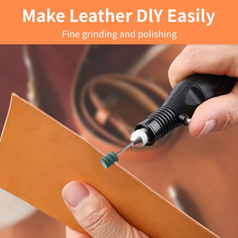 Leather Edge Burnishing Bits for Rotary Tools - Set of