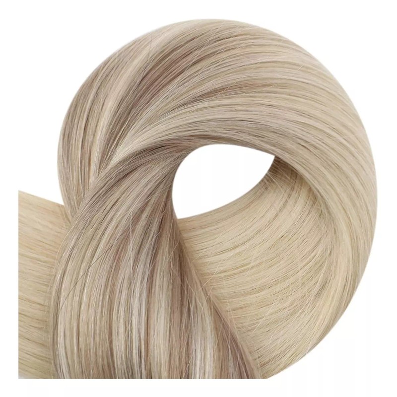 Fshine Extensiones Cabello Real 50gr 14in Balayage Rubio Nórdico Co