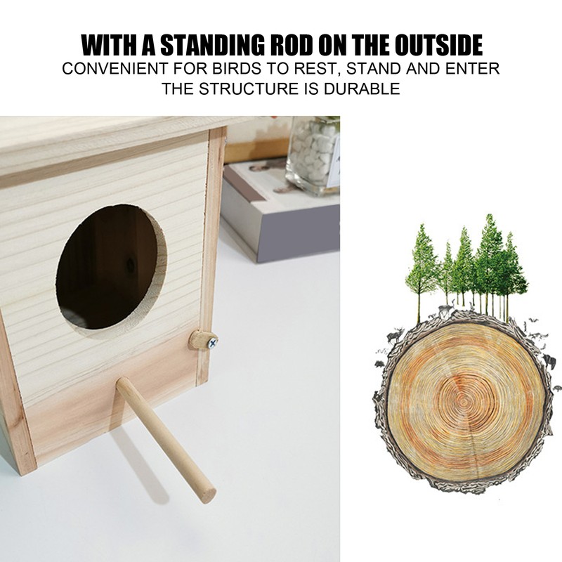 Innovative Wooden Birdhouse Natural and Safe DIY Outdoor Wooden Birdhouse