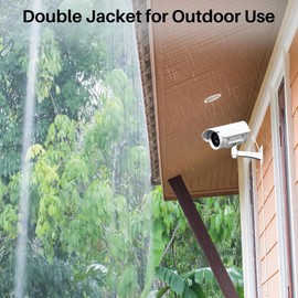 12V DC Power Extension Cable 40FT (2-Pack), Outdoor & Indoor, 5.5mm x 2.1mm 5521 Male to Female, Waterproof Double Jacket, UV Resistance, for CCTV Security Camera, IP Network, DVRs, LED Strip, Router