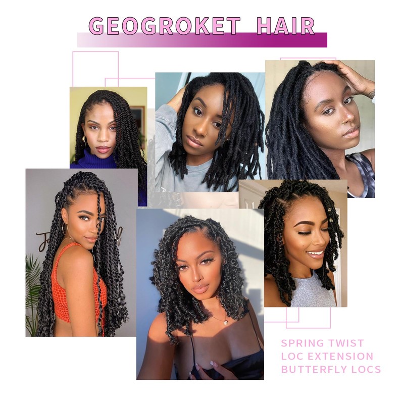 Geogroket Afro Kinkys Bulk Human Hair for Permanent Micro Locs/Twists/Braids/Repair