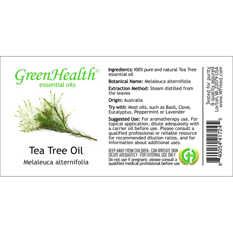 GreenHealth - 5 ml Tea Tree Essential Oil - 100%
