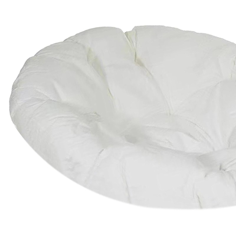 B Baosity Deluxe Egg Chair Cushion for Comfort, White, as