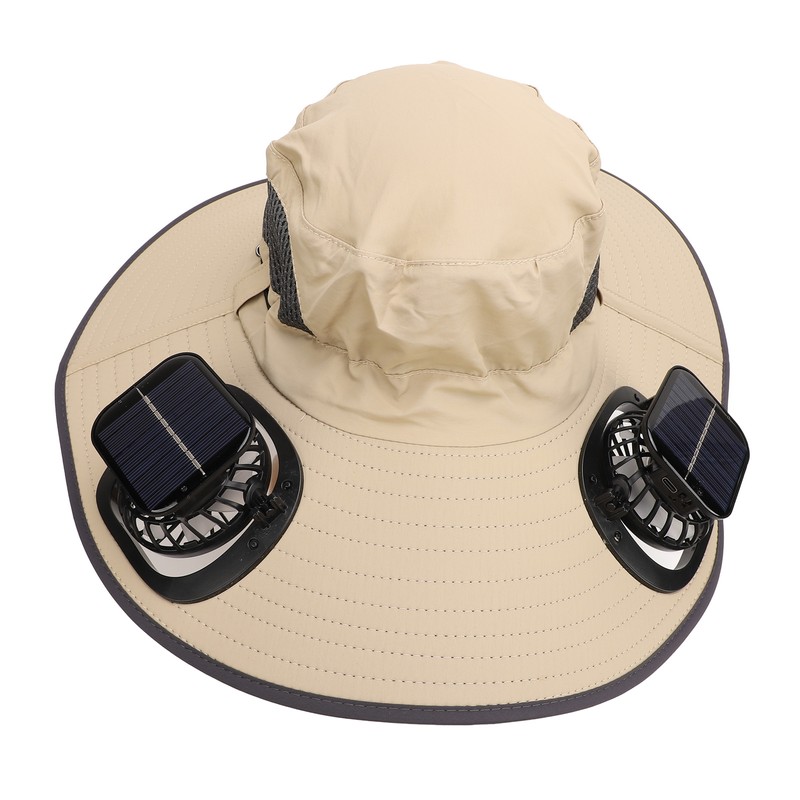 Detachable Sun Fan Hat 3 Speeds Adjustable UPF50 Breathable Wide
