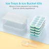 DOQAUS Ice Cube Tray with Lid and Bin, 4 Pack
