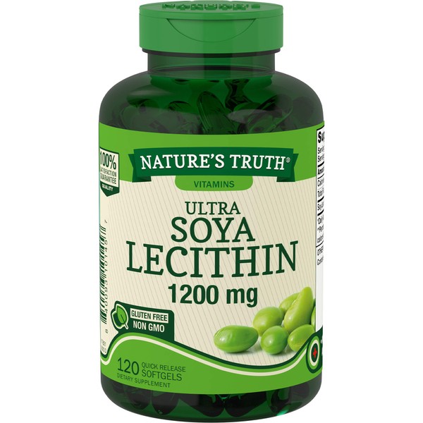 Nature's Truth Ultra SOYA Lecithin 1200 mg, 120 Count (Pack of 1)