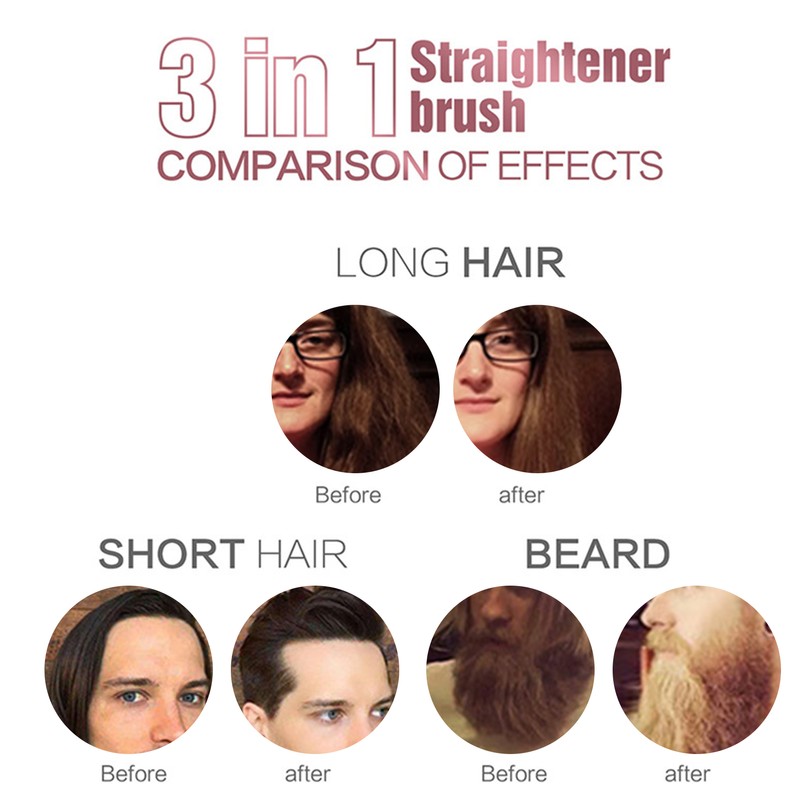 Multifunction Man Person Care Straightening Comb Hair Dressing Beard Straightener