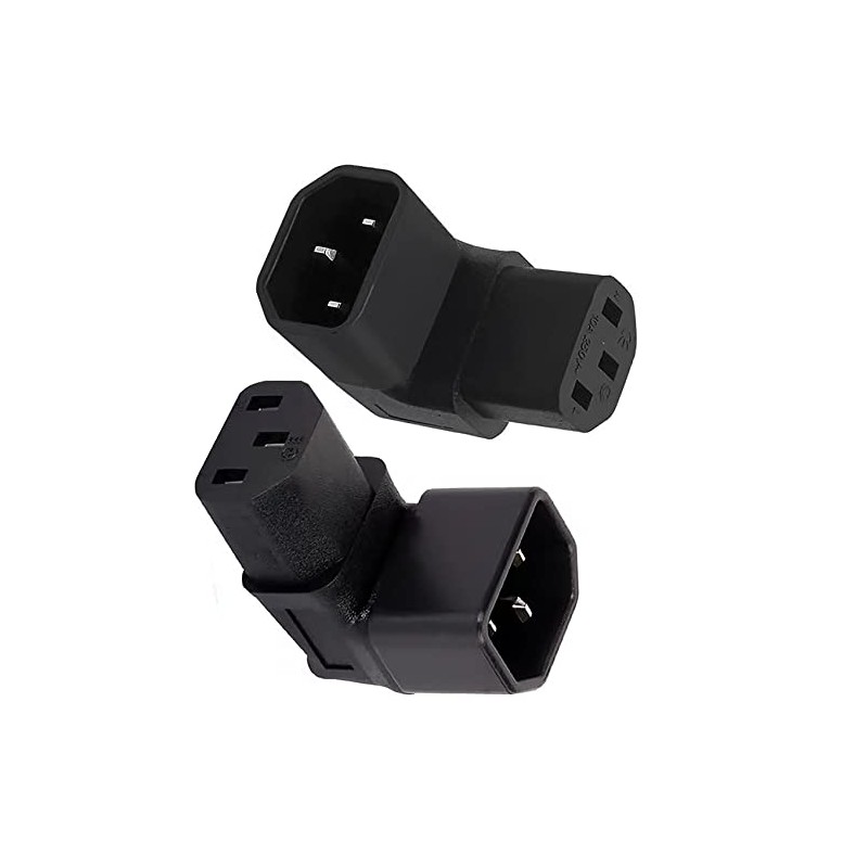 IEC 320 C14 to C13 Right Angle AC Adapter, tunghey